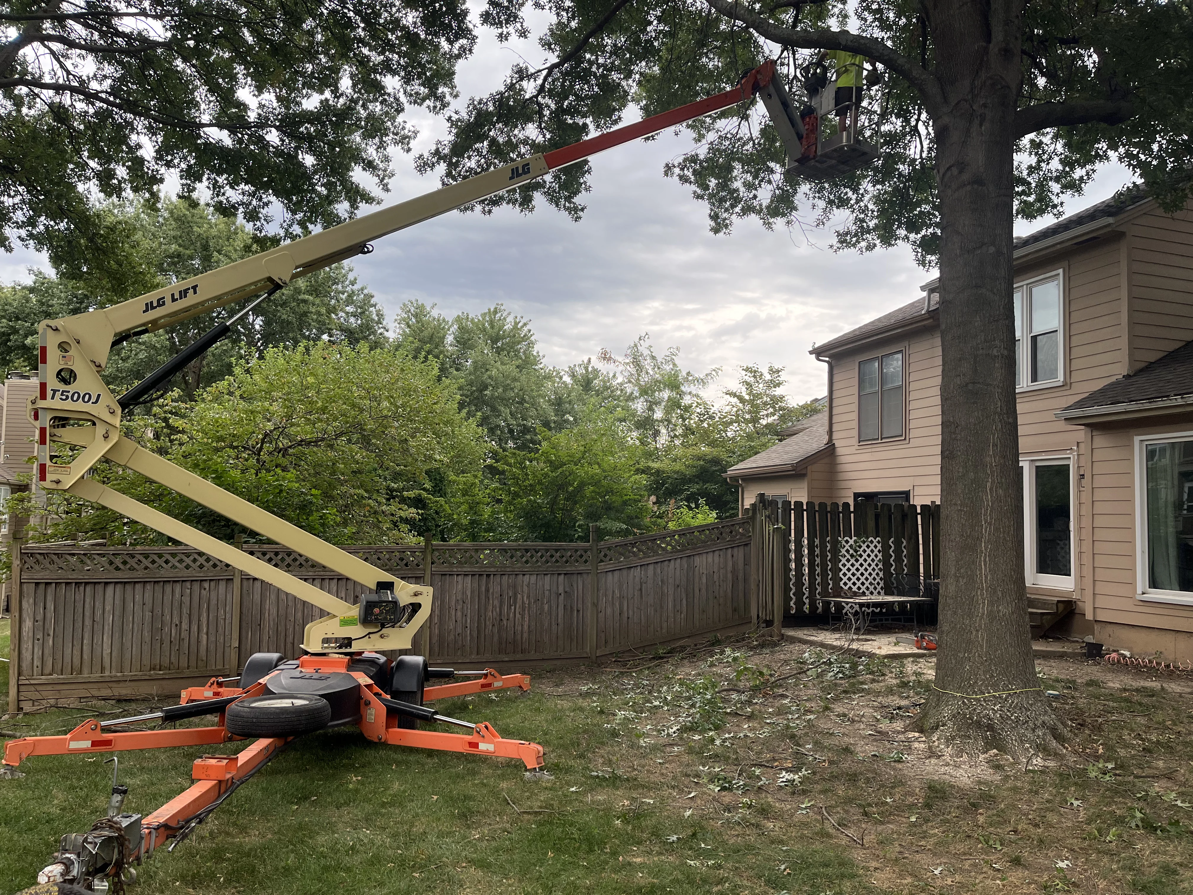Clean residential yard after WayMaker tree service
