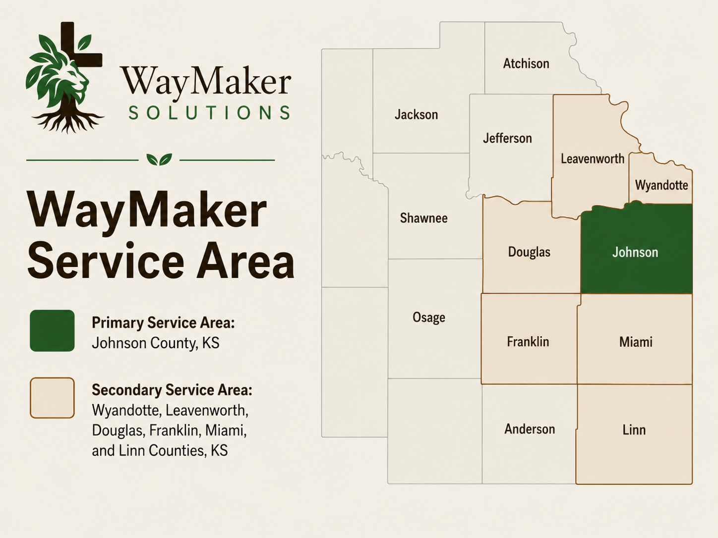 WayMaker service area map