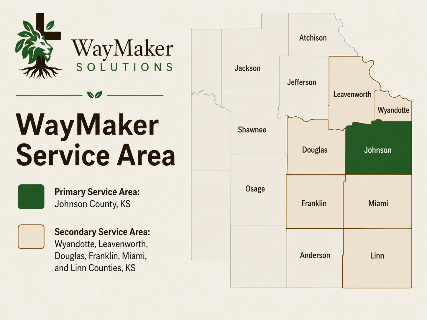 WayMaker service area map